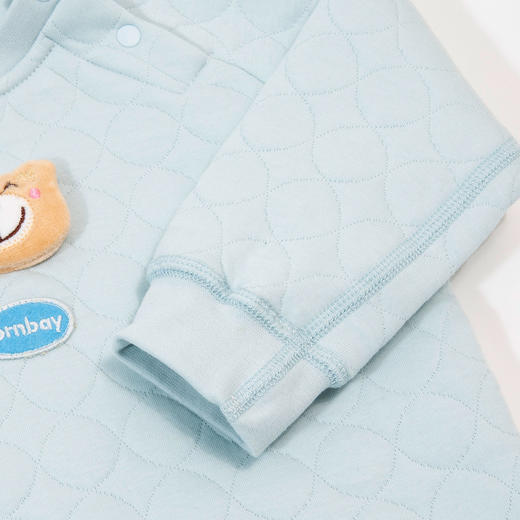 贝贝怡童装儿童三层暖棉套头套装男女宝宝家居服两件套保暖春秋冬ZB4DT001 商品图4