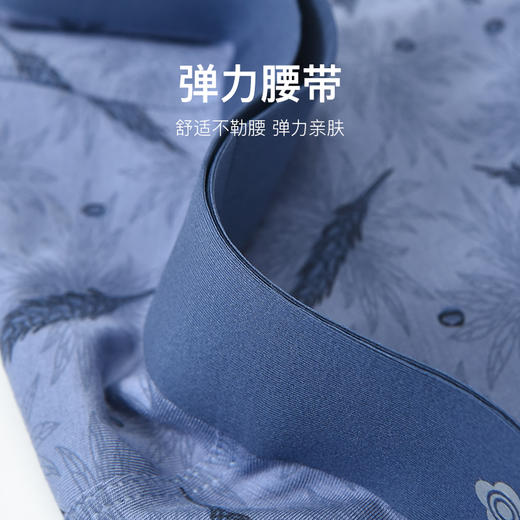 洁丽雅50s3条装男士中腰内裤柔软舒适亲肤透气抑菌内裆云感平角裤 商品图4