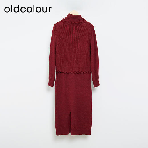 oldcolour秋冬款复古气质百搭宽松毛织连衣裙女L43106383 商品图2