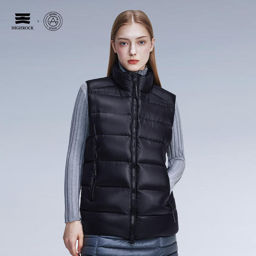 天石鹅铠甲秋冬季男女同款白鹅绒羽绒马甲外穿立领加厚户外运动坎肩G321 商品图1