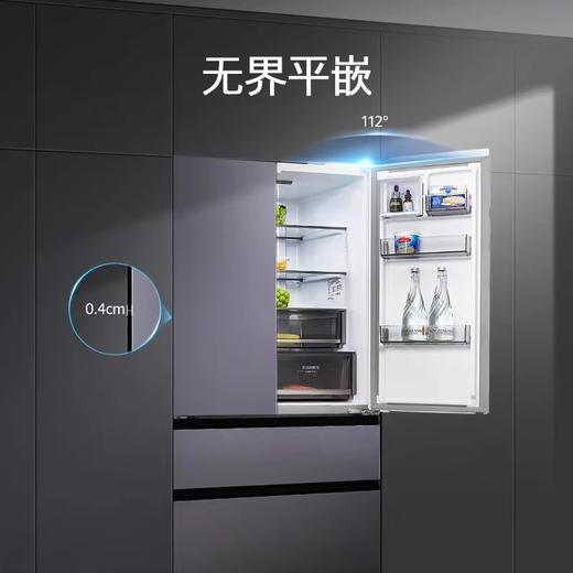 西门子（SIEMENS）【无界】平嵌 501L大容量法式多门 家用变频电冰箱 超薄平嵌 双系统双循环 抑菌清新 变温储鲜 KF88E1761C金属银 商品图1