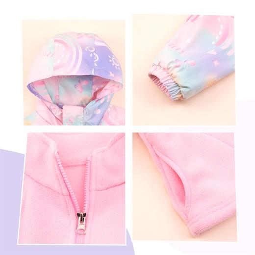 贝贝怡儿童冲锋衣内胆两件套冬装2024新款男女童三合一外套登山服ZB3DS014 商品图6