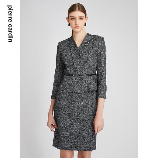 皮尔卡丹女装轻商务通勤修身简约知性气质连衣裙P2337E2874B0 商品图3
