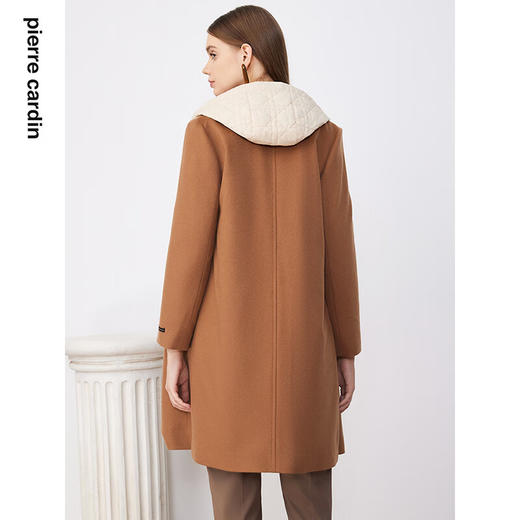 皮尔卡丹女装毛呢外套高原山羊绒爆款廓形双面呢大衣P3414C3979M0
 商品图2