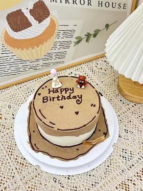 漫画风蛋糕 