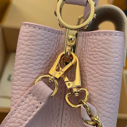 驴家Capucines 纯色釉面效果链条设计铭纹挂锁 Taurillon 皮革 单肩斜挎手提包女款 粉色（CB） 商品图6