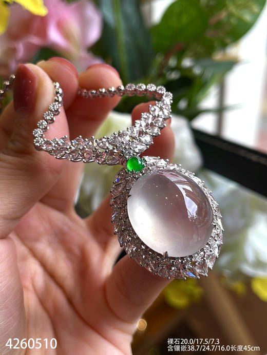 玻璃种蛋面套链【4260510】具体价格微信咨询 商品图0