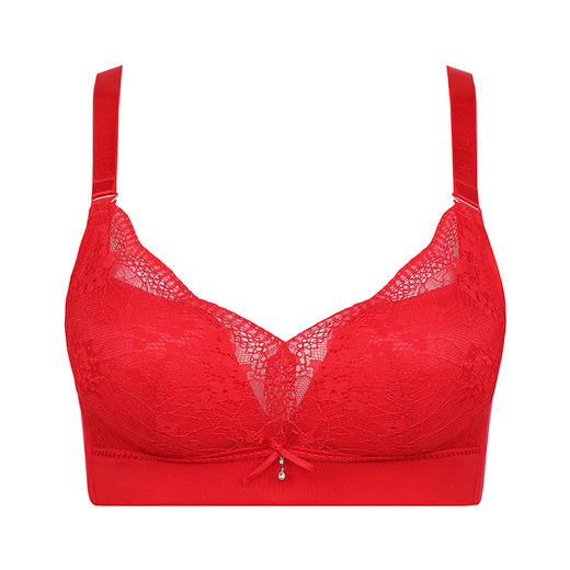 都市丽人B杯常规内衣聚拢升杯中厚蕾丝四排扣树脂胶圈3/4杯常规文胸LB49Y1 商品图1