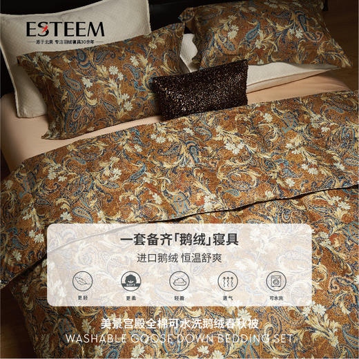 美泉宫殿全棉可水洗鹅绒春秋被 商品图4