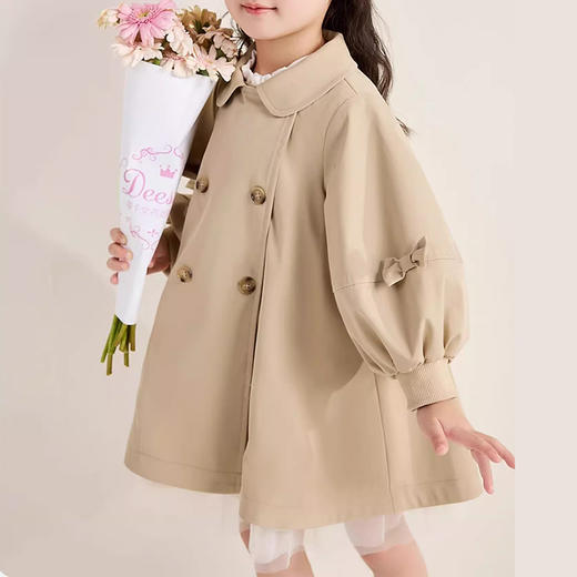 裁缝学苑TQ126童装女童风衣纸样儿童新款外套上衣蝴蝶结样板 商品图3