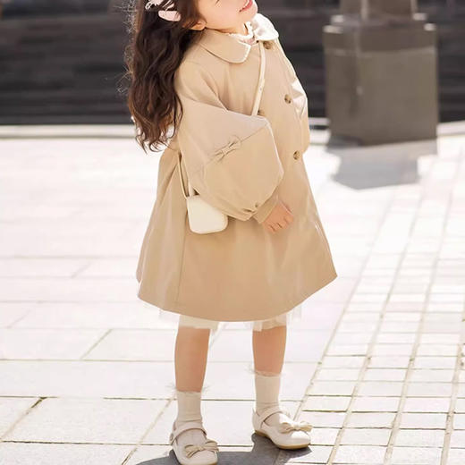 裁缝学苑TQ126童装女童风衣纸样儿童新款外套上衣蝴蝶结样板 商品图4