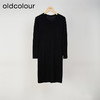 oldcolour春秋款黑色气质百搭设计感高腰显瘦连衣裙女L31106354G 商品缩略图4