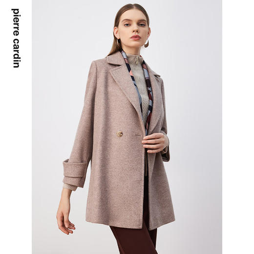 皮尔卡丹女装大衣英伦简约干练通勤短款毛呢大衣P3451C3954M2
 商品图1