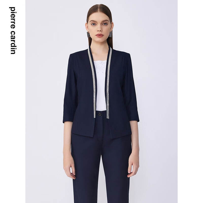 皮尔卡丹女装夏季新款通勤简约修身职业西服上衣C32UL003
