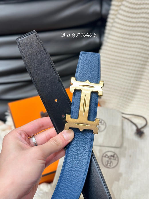 秋冬特惠💰350 【爱马仕】男士腰带 H 5382 BELT BUCKLE & REVERSIBLE LEATHER STRAP 带身宽3.8cm 商品图3