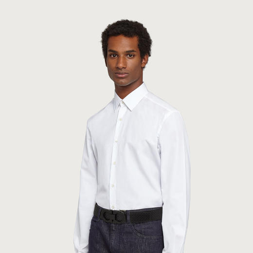 FERRAGAMO 菲拉格慕 男士可翻转且可调节的 Gancini 腰带 黑色 67 0049 745872 商品图3