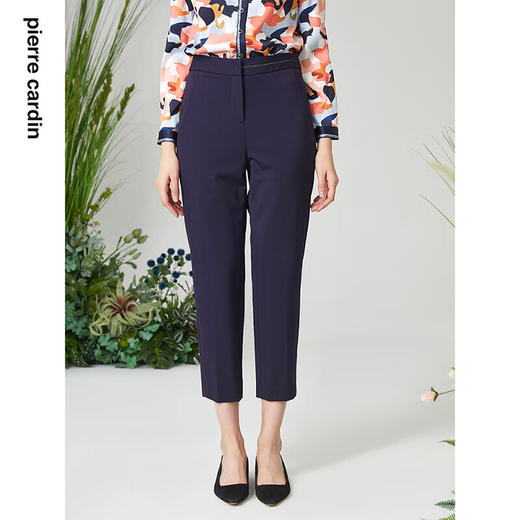 皮尔卡丹女装西装裤简约百搭干练通勤直筒西裤P3118T3016N0
 商品图0