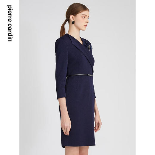 皮尔卡丹女装连衣裙轻商务修身秋季通勤收腰连衣裙P2313E2915N0 商品图2