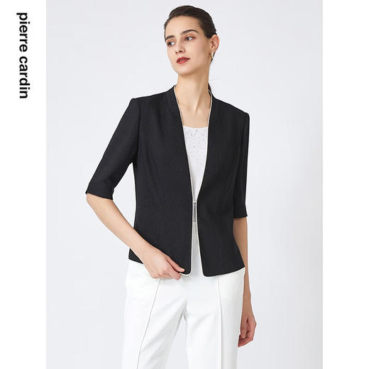 皮尔卡丹女装春季新款简约修身多色通勤西服上衣C31UL001
 商品图1