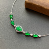 冰种阳绿翡翠葫芦手链18k白金钻石镶嵌 商品缩略图0
