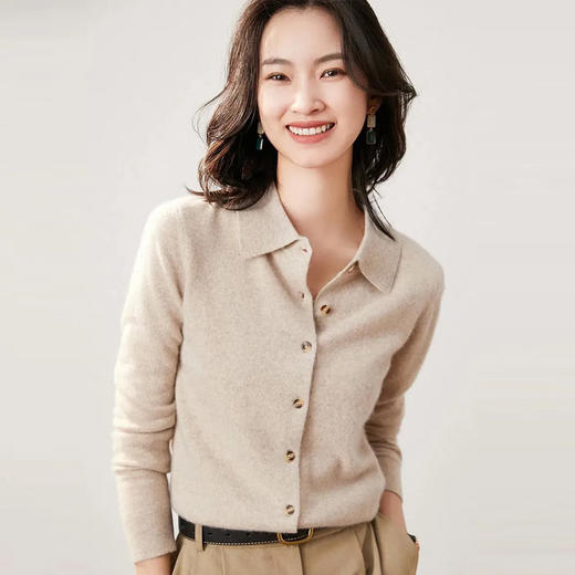 纤束马100%羊毛简约Polo领羊毛衫DJ-76 商品图0