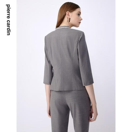 皮尔卡丹女装夏季新款通勤简约修身职业西服上衣C32UL003
 商品图8