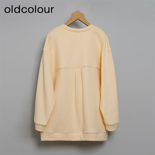 oldcolour秋冬款简约休闲气质宽松百搭中长款卫衣女O43024361 商品图1