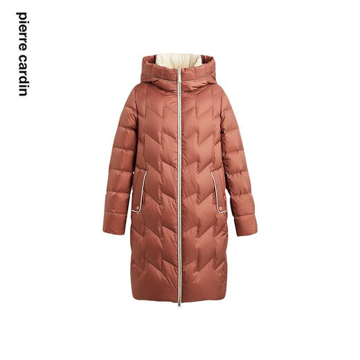 皮尔卡丹女装羽绒服时尚保暖绗线通勤连帽羽绒服P2493Y2413C0
 商品图4