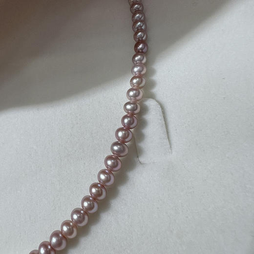 天然淡水浓紫色珍珠项链 CR 商品图3