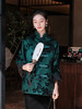 盛唐牡丹|墨绿色富贵牡丹漳缎外套 商品缩略图2