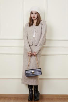 LNNNS 温柔气质绞花针织上衣半裙套装 18851