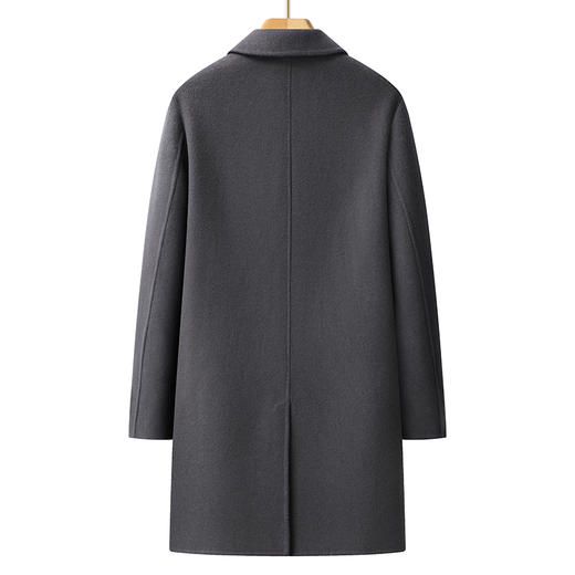 【羊毛呢】【新款DPX】大依优型大码羊毛双面呢中长款外套加肥加大肥佬休闲上衣男士胖子时尚 商品图3