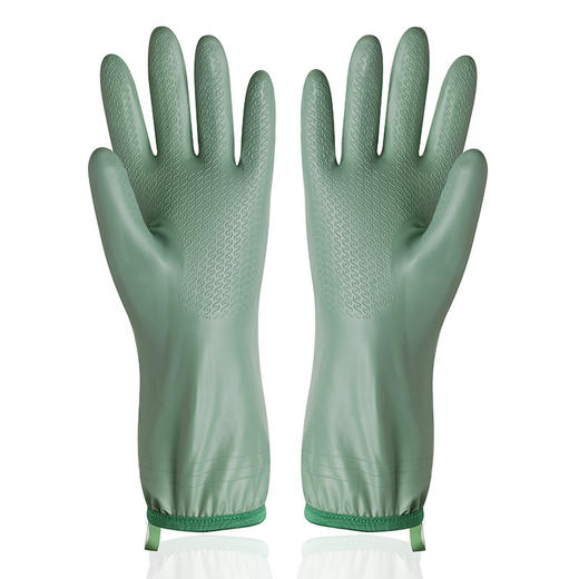 【悬挂收纳！贴绒家务手套】冬季加绒洗衣手套耐用家用清洁防水加厚家务厨房洗碗手套橡胶，洗碗刷锅不冻手，防滑不易掉落，让你感受不到冰凉。ry 商品图3