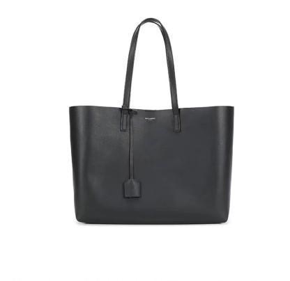 SAINT LAURENT圣罗兰 East/West烫印Logo 大容量 柔软小牛皮 子母包托特包Tote包购物袋手提包单肩包女款 黑色 商品图0