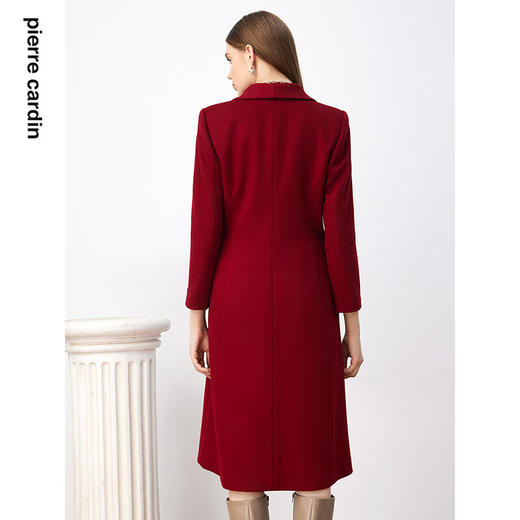 皮尔卡丹女装毛呢外套红色喜庆羊毛大衣女高级感大衣P3408C3983R0
 商品图2