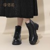 信诺真皮女士马丁靴厚底增高短靴2024冬季新款加绒加厚棉鞋妈妈鞋X24M118-102 商品缩略图7