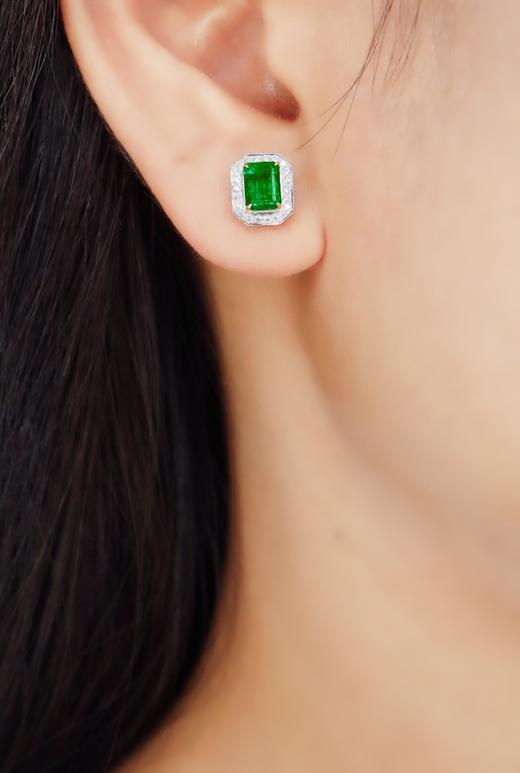 祖母绿耳钉 1.79ct 商品图4