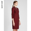皮尔卡丹女装冬季新款酒红色小立领中长款连衣裙P2435E2850T0
 商品缩略图1