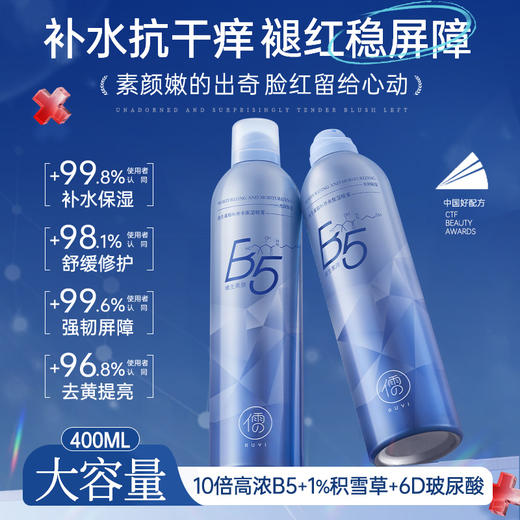 【⚡抢！第2件0元，需拍2件】儒意维生素原B5补水保湿喷雾400ml 玻尿酸补水保湿喷雾女小分子妆前湿敷秋冬爽肤水|儒意官方旗舰店 商品图1