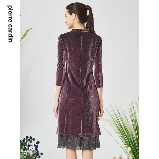 皮尔卡丹女装春季新款高端宴会礼服紫色连衣裙P3141E3034Z0
 商品图2