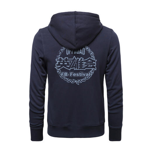 自由基地男女款破烂废土风英雄会设计图案印花带帽拉链卫衣毛圈款 NMT-2191 商品图3