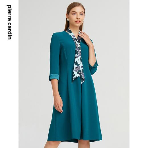 皮尔卡丹女装春秋季新款简约通勤百搭修身多色连衣裙C23DL37
 商品图3