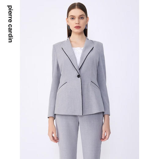 皮尔卡丹女装夏季新款通勤淑女百搭修身多色西服C32UL001
 商品图5