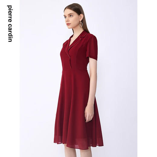 皮尔卡丹女装夏季新款通勤修身多色职业连衣裙C32DS022
 商品图1