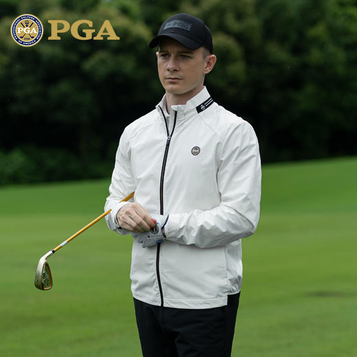 美国PGA 高尔夫服装 男士运动外套 防风防雨立领拉链golf运动上衣 商品图1