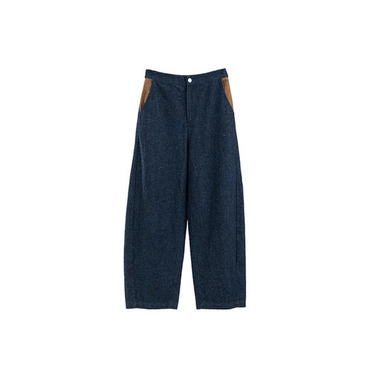 绽放248朵/富贵裤秋冬麻点颗粒酵洗麻棉显瘦休闲保暖百搭牛仔长裤 商品图3