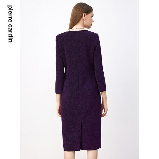 皮尔卡丹女装连衣裙秋季假两件裙收腰优雅通勤A字裙P3340E3950Z0
 商品图2