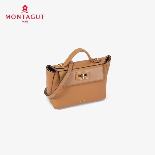 法国梦特娇秋冬时髦百搭高智感牛皮斜挎包 商品图2