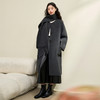 绵羊毛气质优雅长款大衣女秋冬呢料外套配围巾V0042971 商品缩略图1