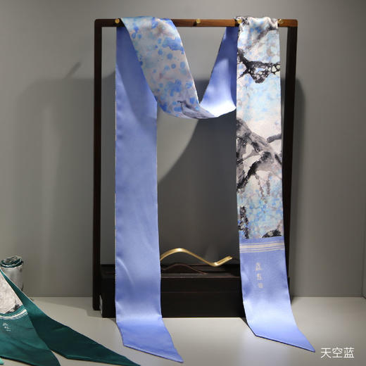 羽诗制造出品 蔡超衍生四季款百搭真丝桑蚕丝飘带巾礼盒套装 商品图3